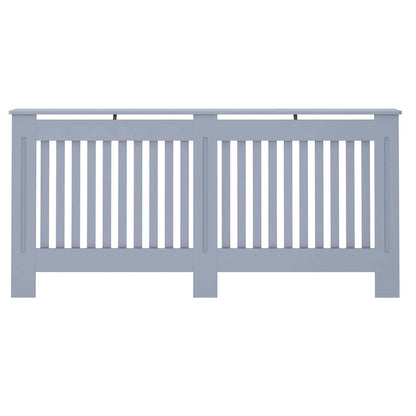Radiator Cover 2 pcs Grey 172 x 19 x 81.5 cm Engineered Wood