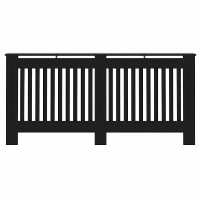 Radiator Cover 2 pcs Black 172 x 19 x 81.5 cm Engineered Wood
