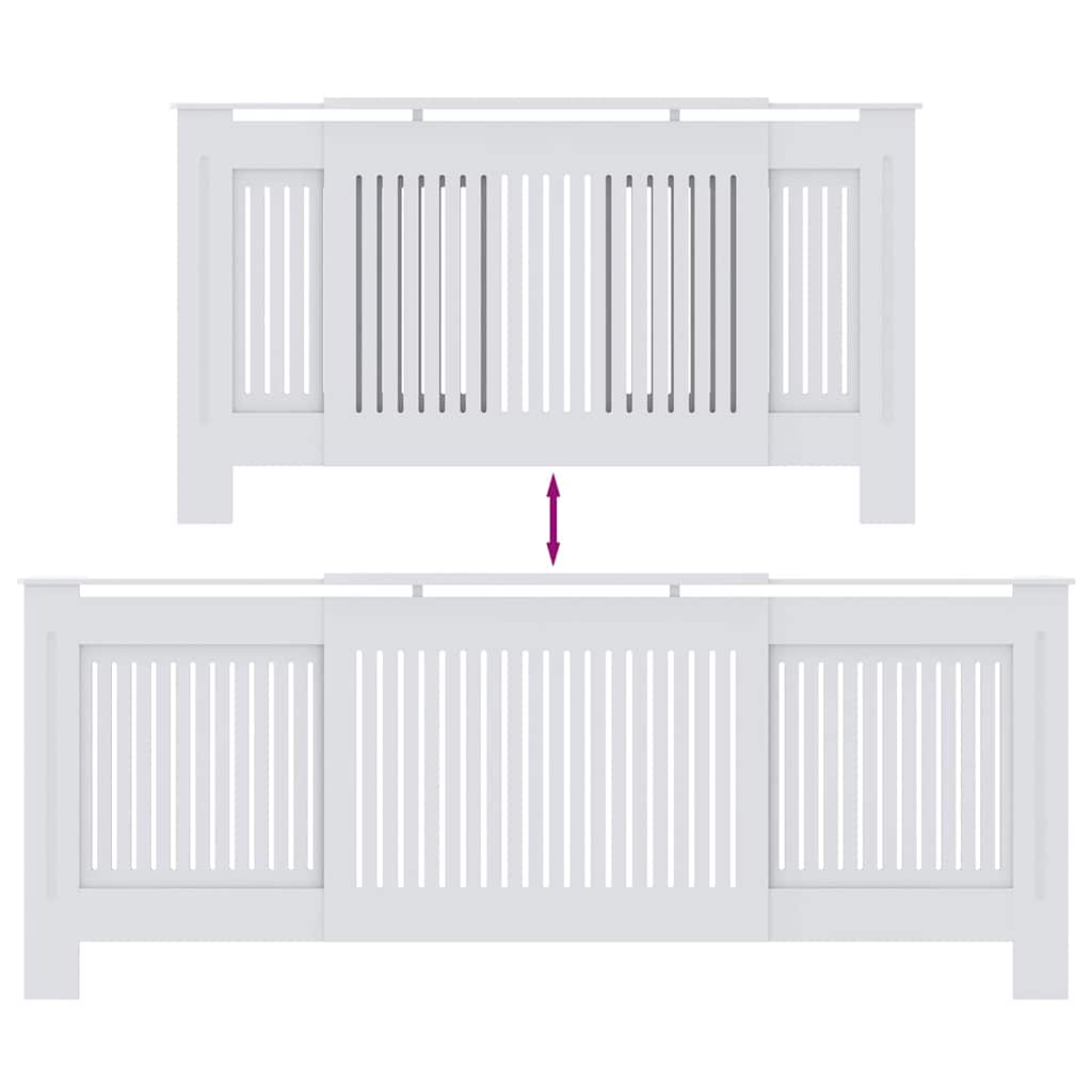 Radiator Cover 2 pcs White 80.71 x 8.07 x 32.09 in