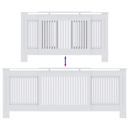 Radiator Cover 2 pcs White 80.71 x 8.07 x 32.09 in