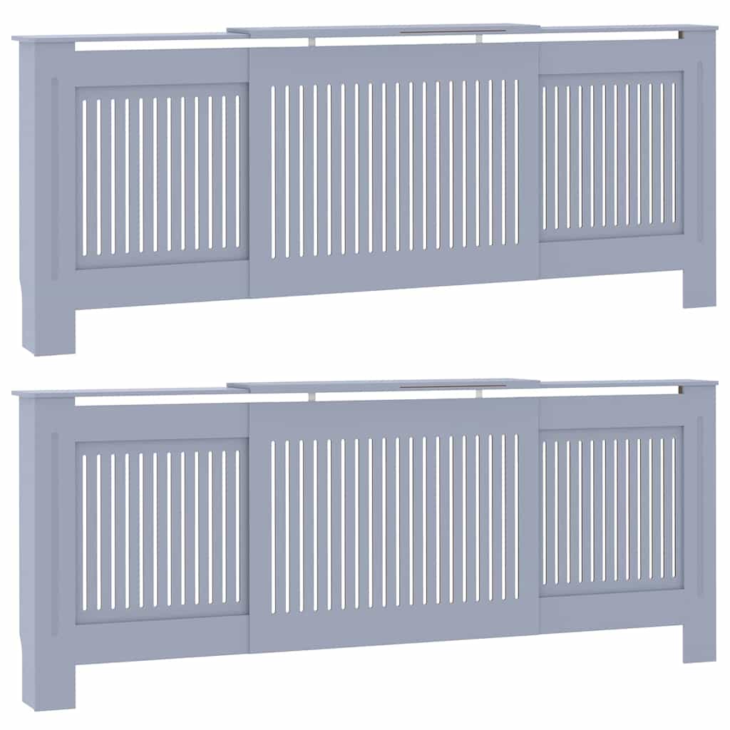 Radiator Cover 2 pcs Grey 80.71 x 8.07 x 32.09 in