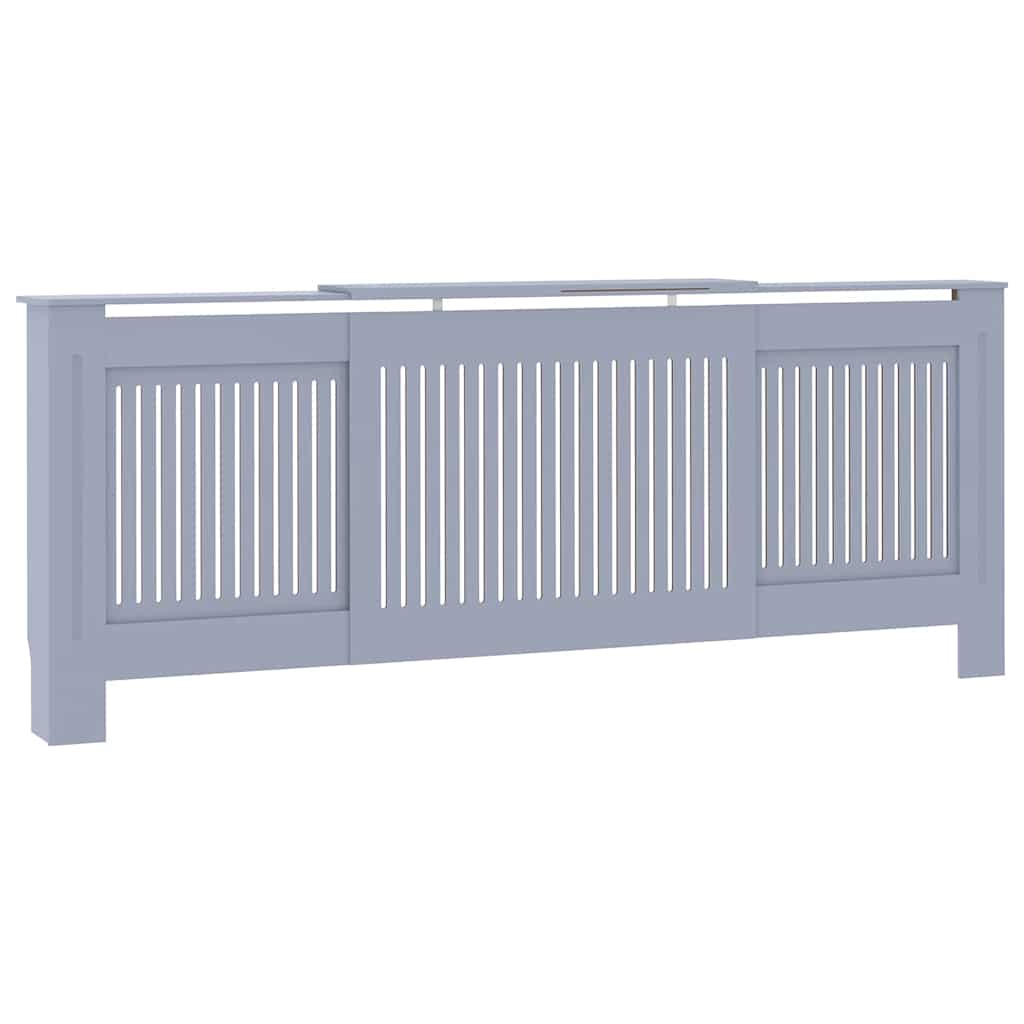 Radiator Cover 2 pcs Grey 80.71 x 8.07 x 32.09 in