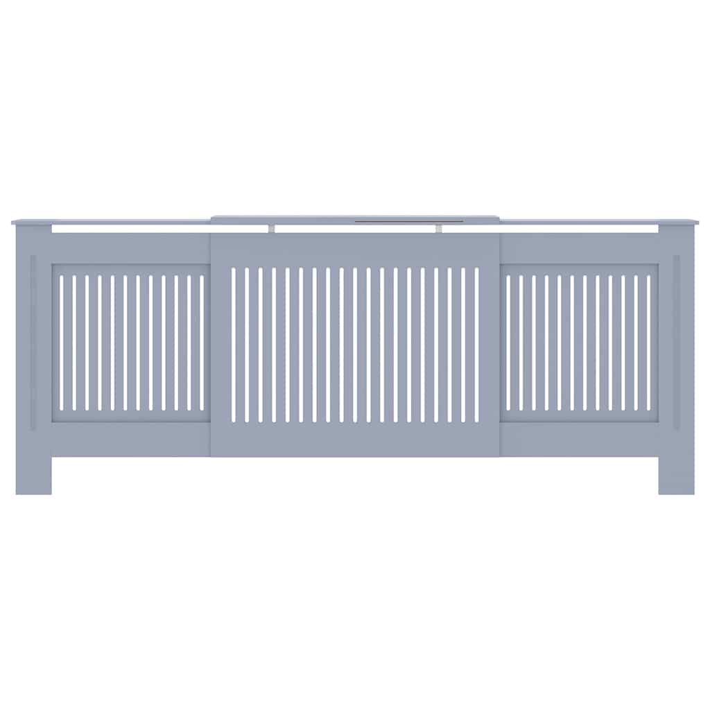 Radiator Cover 2 pcs Grey 80.71 x 8.07 x 32.09 in