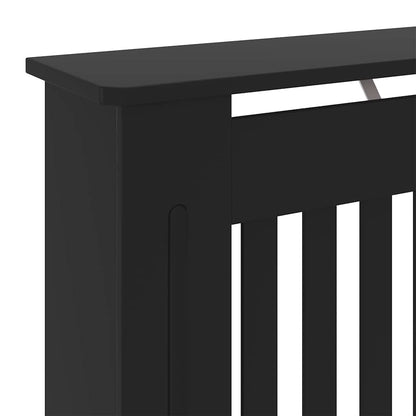 Radiator Cover Black 78 x 19 x 81.5cm Engineered Wood