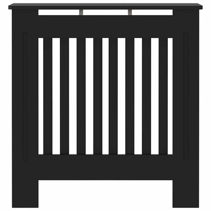 Radiator Cover Black 78 x 19 x 81.5cm Engineered Wood