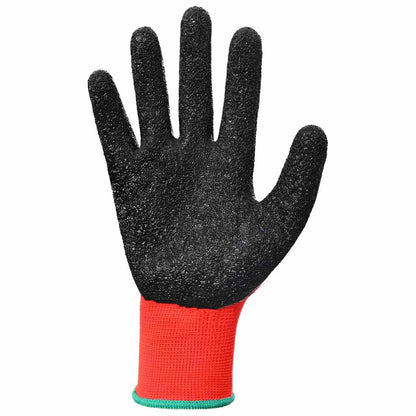 Work Gloves 24 pcs Red and Black 11 / XXL Latex Coating