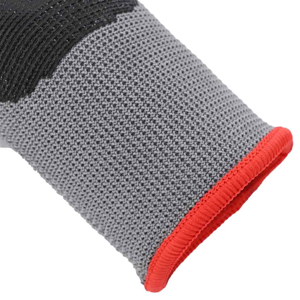 Work Gloves 12 pcs Grey and Black 7 / S Polyester