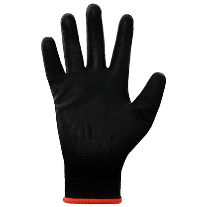 Work Gloves 24 pcs Black 7 / S Polyester