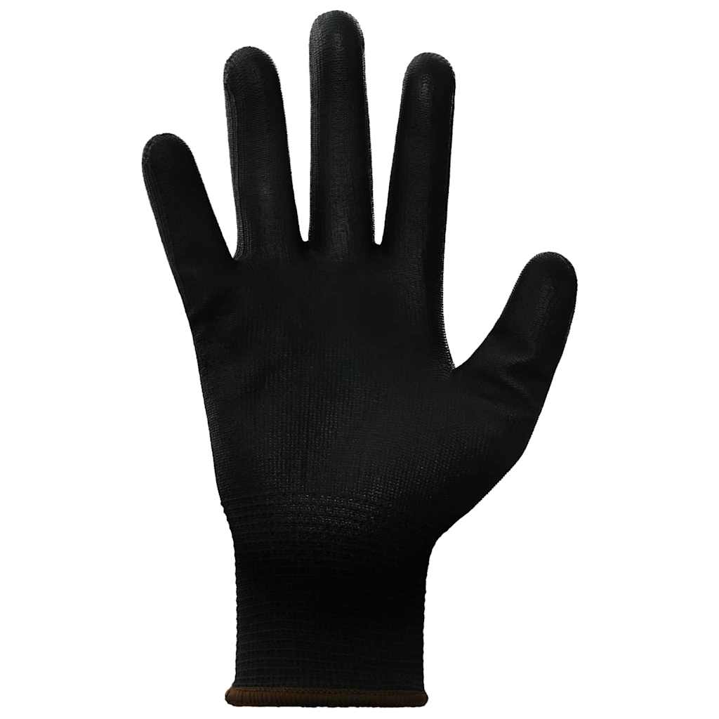 Work Gloves 24 pcs Black 8 / M Polyester