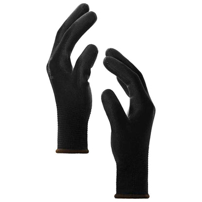 Work Gloves 24 pcs Black 8 / M Polyester