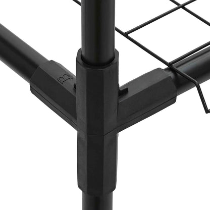 3-Tier Plant Stand Black 100 x 32 x 102 cm Steel