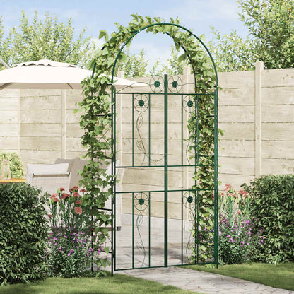 Garden Arch Plain Green 115 x 37 x 226 cm
