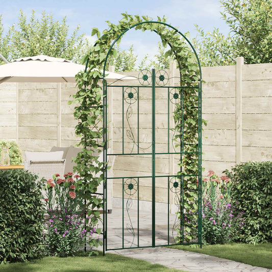 Garden Arch Plain Green 115 x 37 x 226 cm