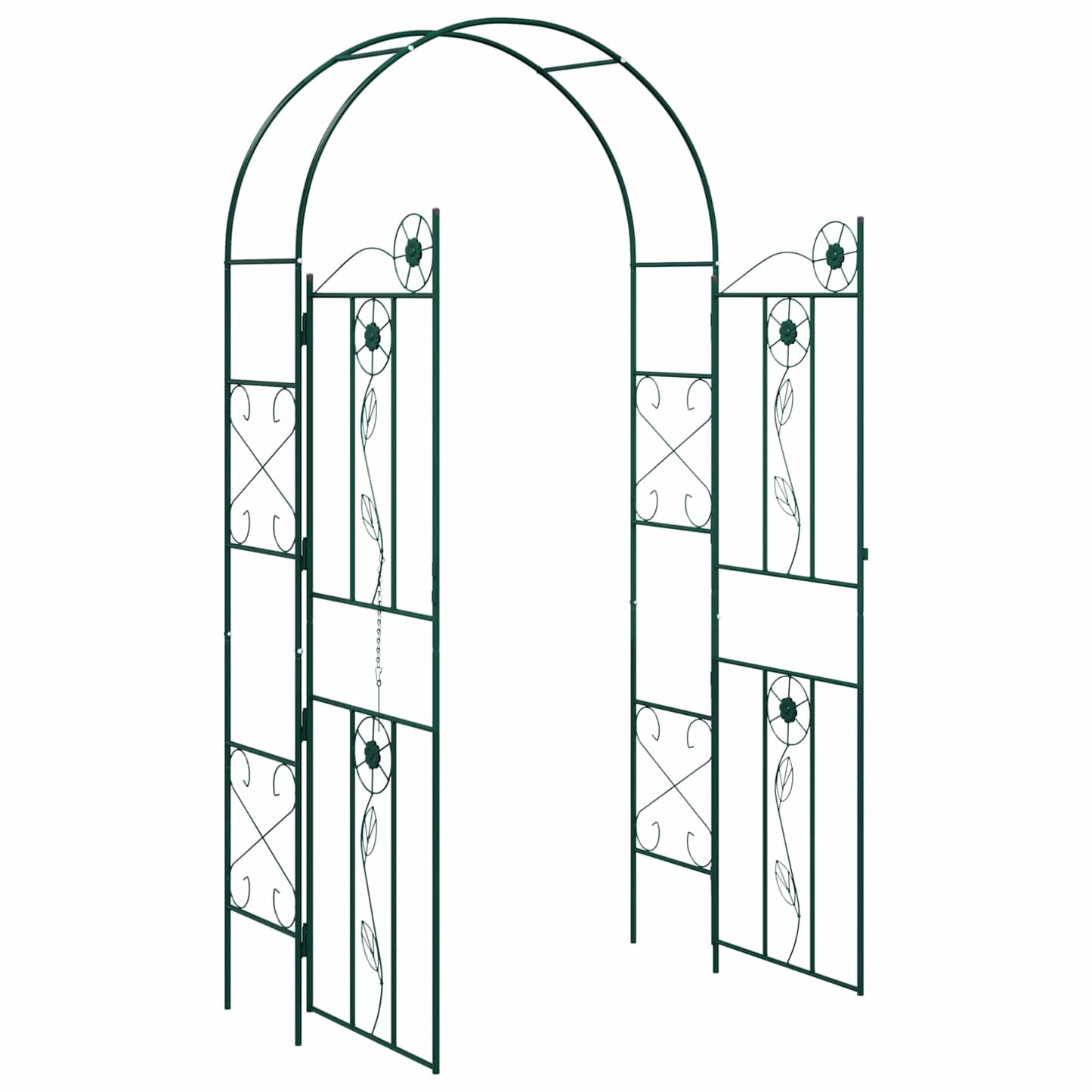 Garden Arch Plain Green 115 x 37 x 226 cm