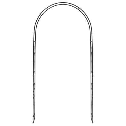 Garden Arch Floral Black 115 x 37 x 231 cm
