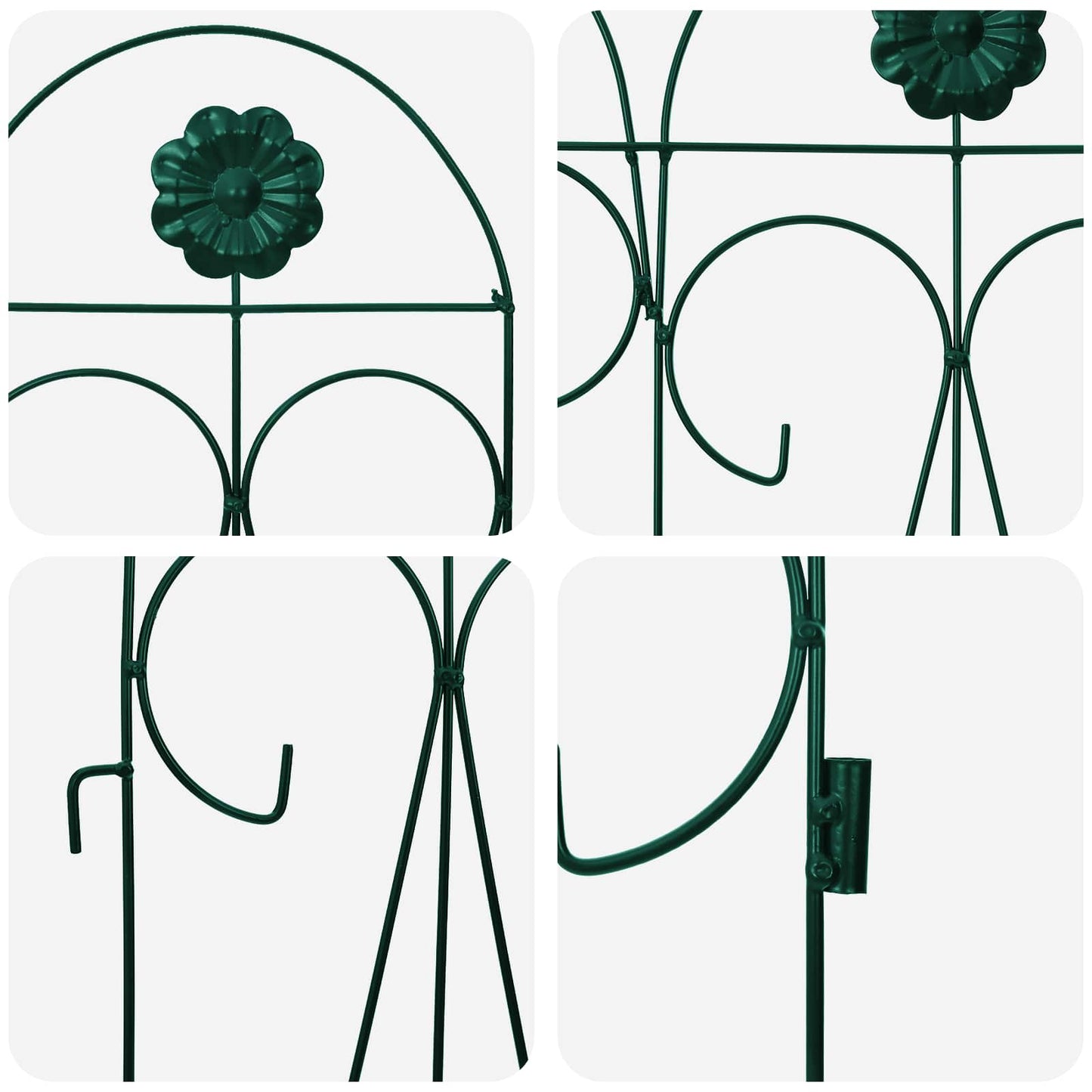 Garden Fence 5 pcs Green Steel