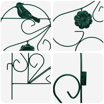 Garden Fence 5 pcs Green Steel