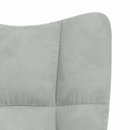 Relaxing Chair Light Grey Velvet