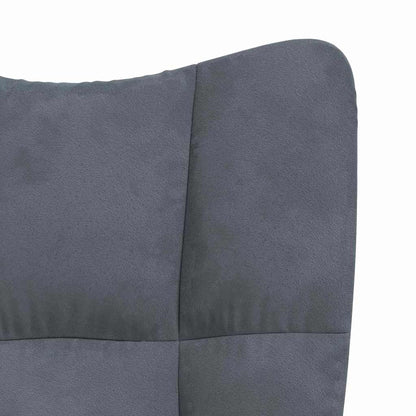 Relaxing Chair Dark Grey Velvet