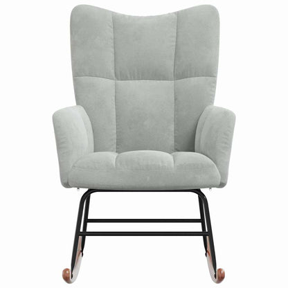 Rocking Chair Light Grey 78 x 61 x 98 cm Velvet