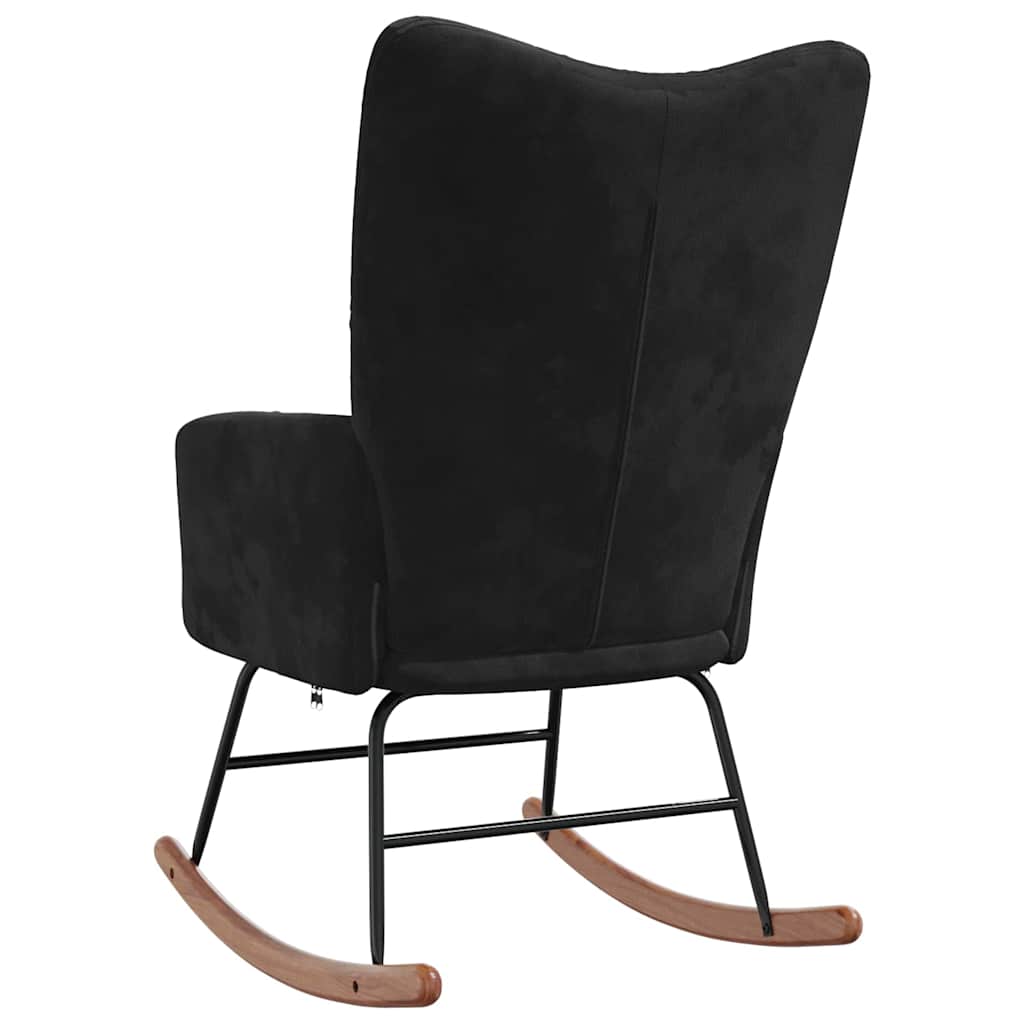 Rocking Chair Black 78 x 61 x 98 cm Velvet