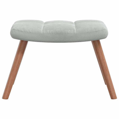 Rocking Chair with Footstool Light Grey 78 x 61 x 98 cm Velvet