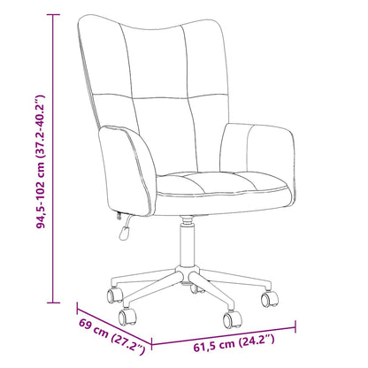 Relaxing Chair with Wheels Light Grey Velvet