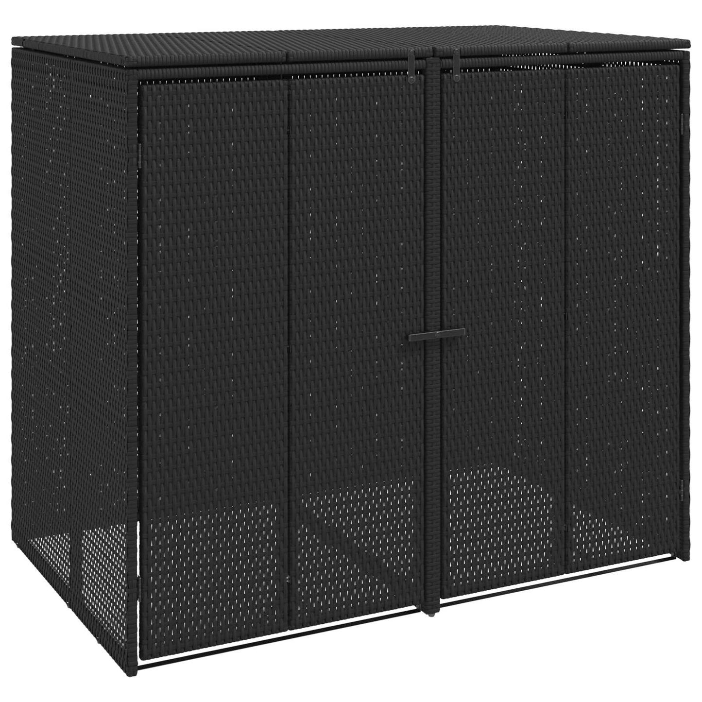 Box Garbage Bin Box 2 pcs Black 130 x 80 x 115 cm Polyethylene