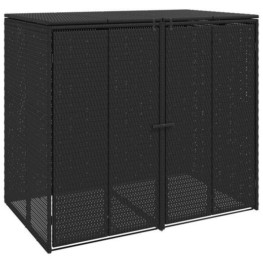 Box Garbage Bin Box 2 pcs Black 130 x 80 x 115 cm Polyethylene