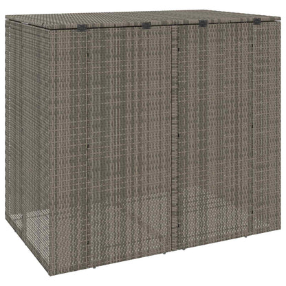 Box Garbage Bin Box 2 pcs Grey 130 x 80 x 115 cm Polyethylene