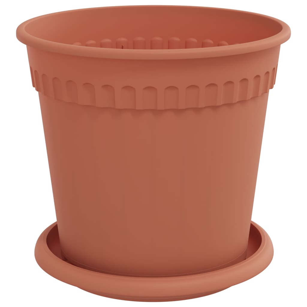 Plant Pots 6 pcs Brick Red Ø 17 x 14 cm Plastic