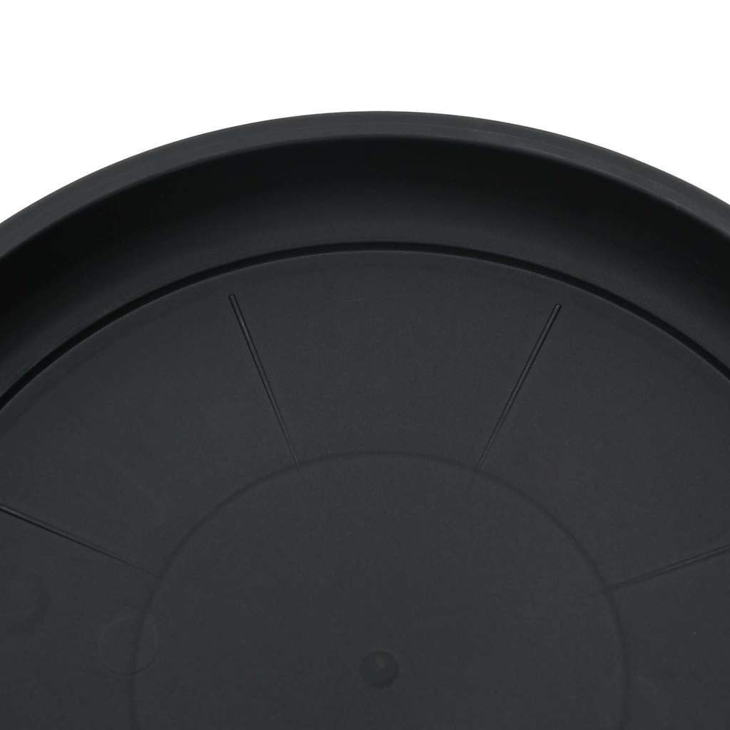 Plant Pots 6 pcs Black Ø 12.5 x 10 cm Plastic