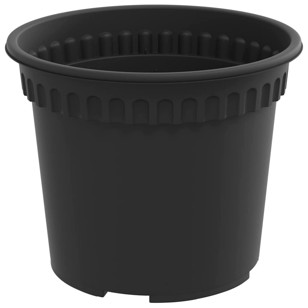 Plant Pots 6 pcs Black Ø 12.5 x 10 cm Plastic