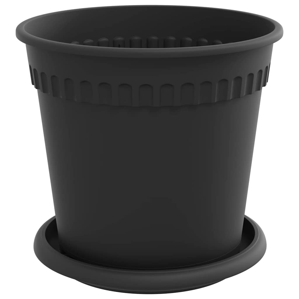 Plant Pots 24 pcs Black Ø 17 x 14 cm Plastic