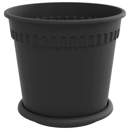 Plant Pots 24 pcs Black Ø 19 x 16 cm Plastic