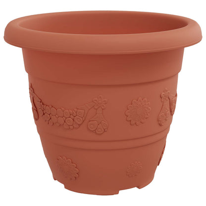 Plant Pots 6 pcs Brick Red Ø 22 x 18 cm Plastic