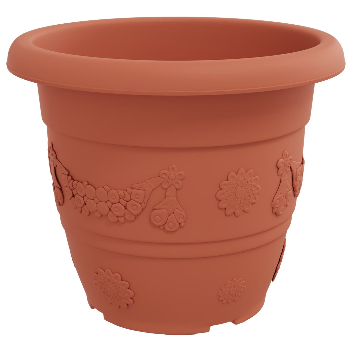 Plant Pots 6 pcs Brick Red Ø 34 x 28 cm Plastic
