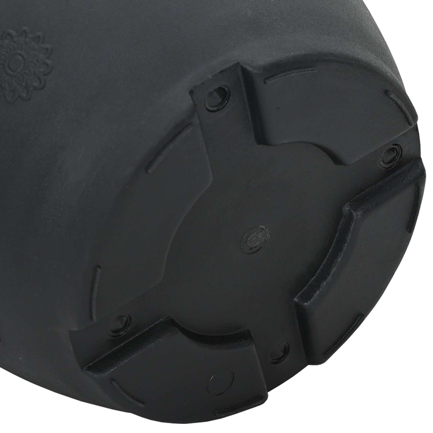 Plant Pots 6 pcs Black Ø 22 x 18 cm Plastic