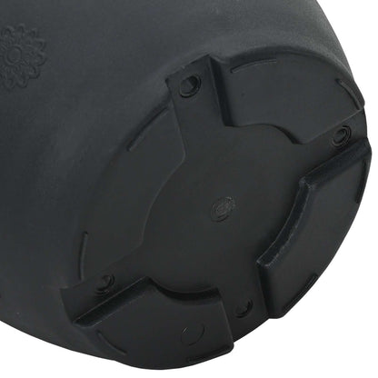 Plant Pots 6 pcs Black Ø 30 x 25 cm Plastic