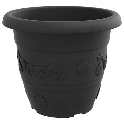 Plant Pots 6 pcs Black Ø 34 x 28 cm Plastic