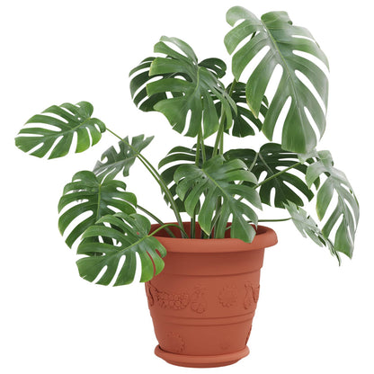 Plant Pots 24 pcs Brick Red Ø 22 x 18 cm Plastic