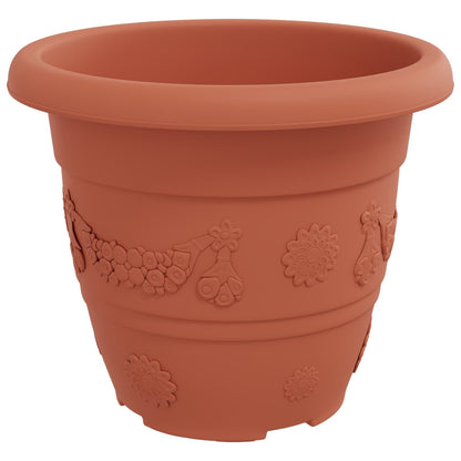 Plant Pots 24 pcs Brick Red Ø 26 x 21.5 cm Plastic
