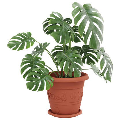 Plant Pots 24 pcs Brick Red Ø 26 x 21.5 cm Plastic