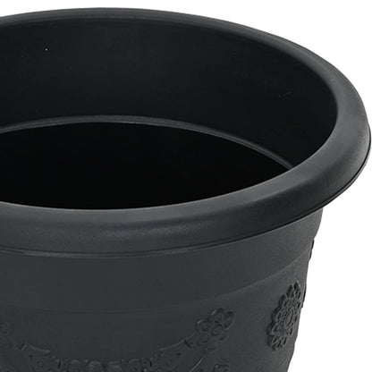 Plant Pots 24 pcs Black Ø 26 x 21.5 cm Plastic