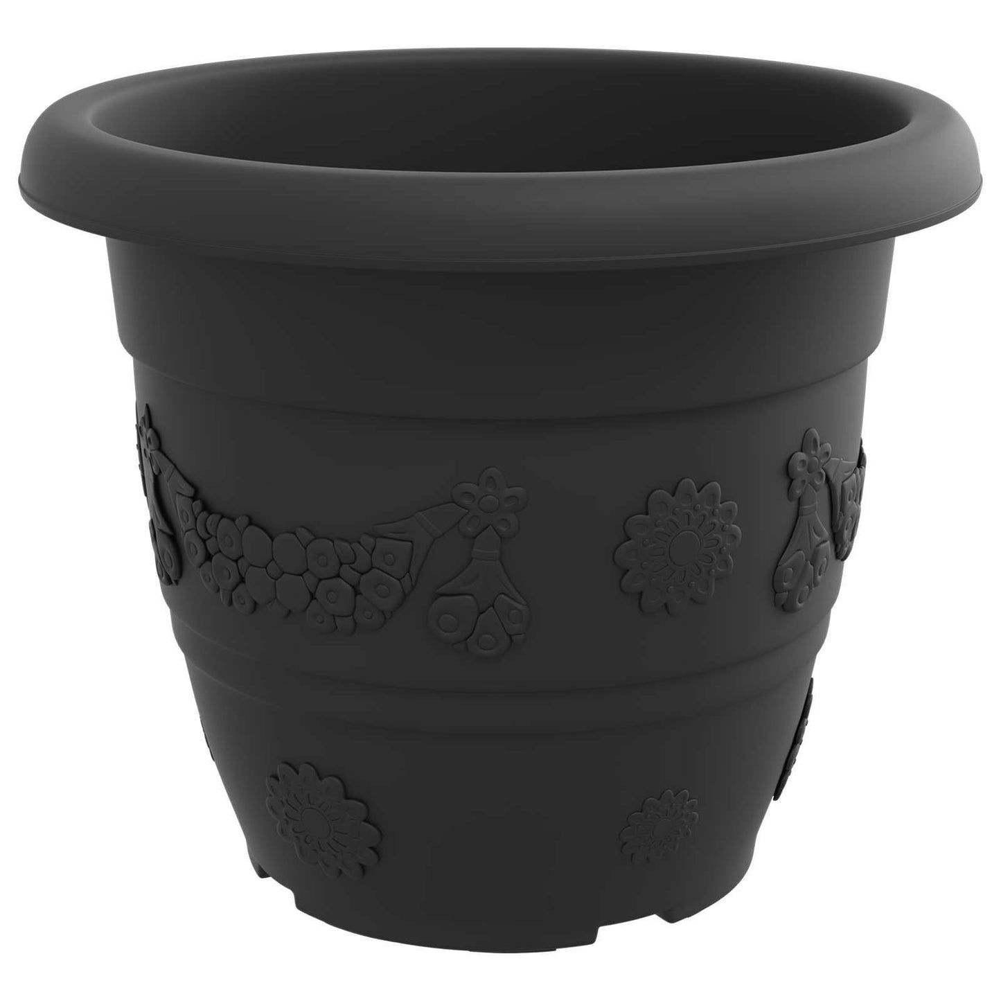 Plant Pots 24 pcs Black Ø 34 x 28 cm Plastic