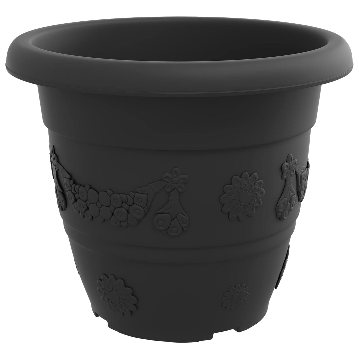 Plant Pots 24 pcs Black Ø 39 x 32 cm Plastic