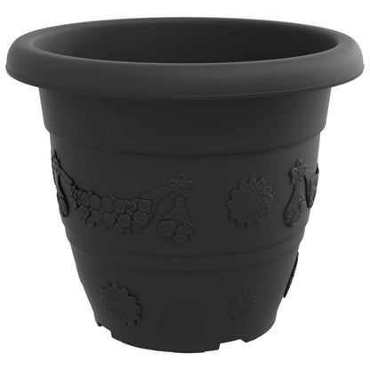 Plant Pots 24 pcs Black Ø 39 x 32 cm Plastic