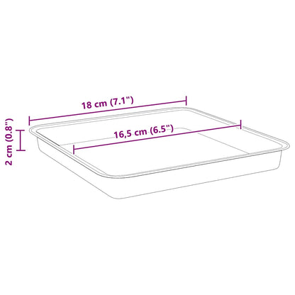 Plant Pots 6 pcs Black 23 x 23 x 17.5 cm Plastic