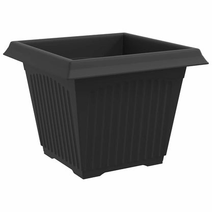 Plant Pots 6 pcs Black 28.5 x 28.5 x 22 cm Plastic