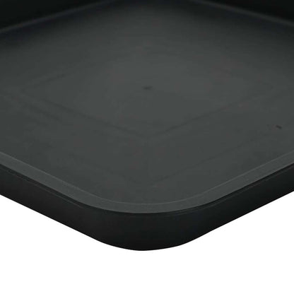 Plant Pots 6 pcs Black 33 x 33 x 26 cm Plastic